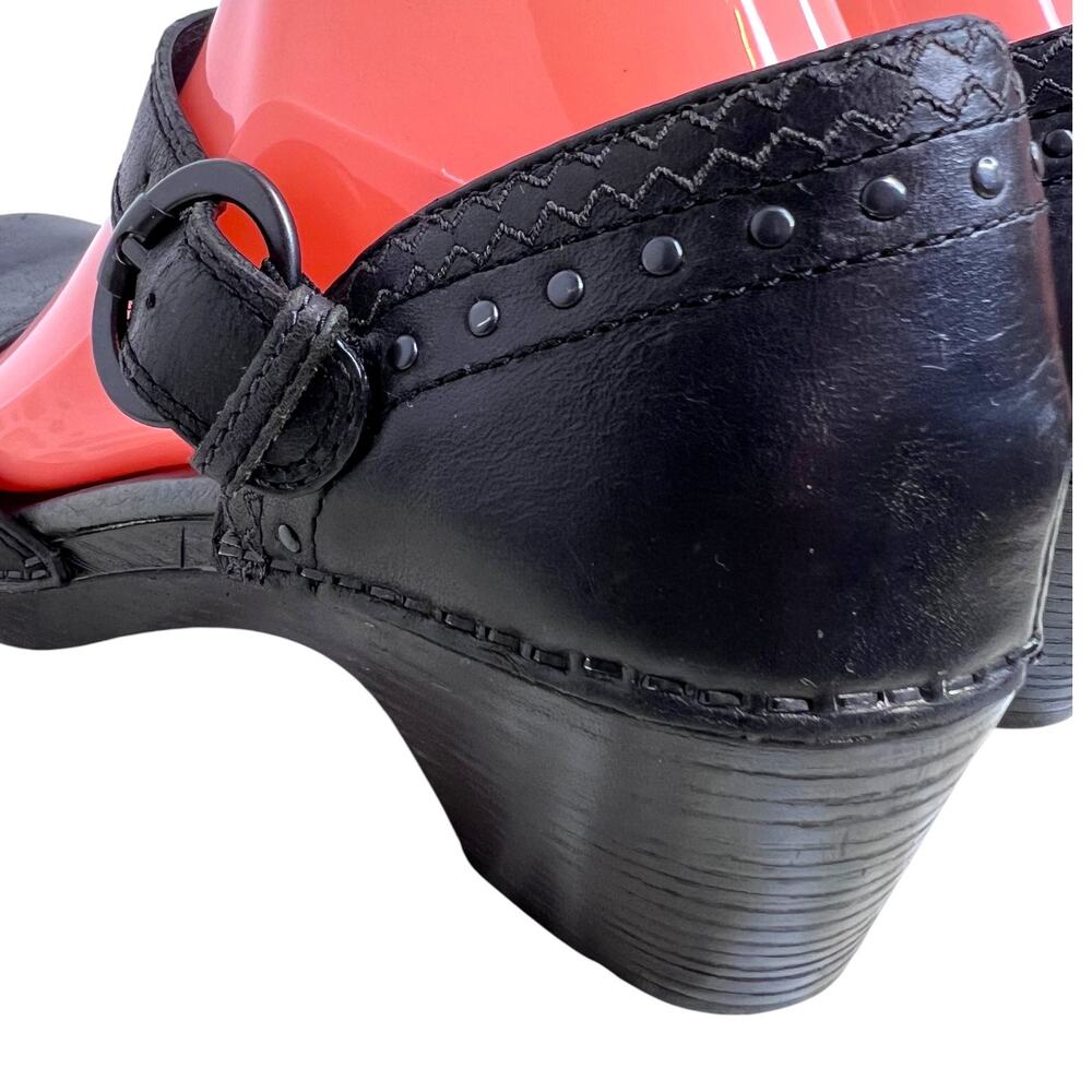 DANSKO Makenna Mary Jane Pumps Closed Toe Ankle Strap in Black Leather W's Sz 39 - Picture 4 of 16